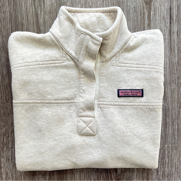 Vineyard Vines Pullover Women’s XXS Cream With Pink Accent - Picture 1 of 7